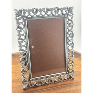Vintage Malden Fleur De Lis Ornate‎ Photo Frame Pewter 9" x 7"